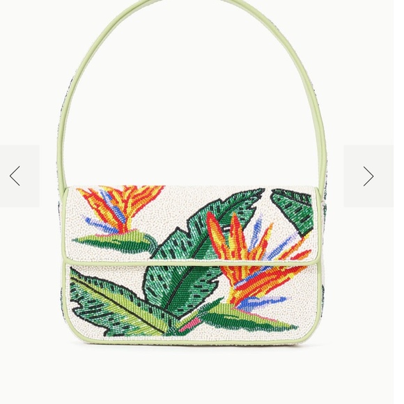 STAUD Tommy Beaded Bag Birds Of Paradise - Picture 8 of 15